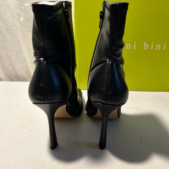 Gianni Bini black fauxleather ankle boots zip up sides 3” heel various sizes NWT - Picture 3 of 7